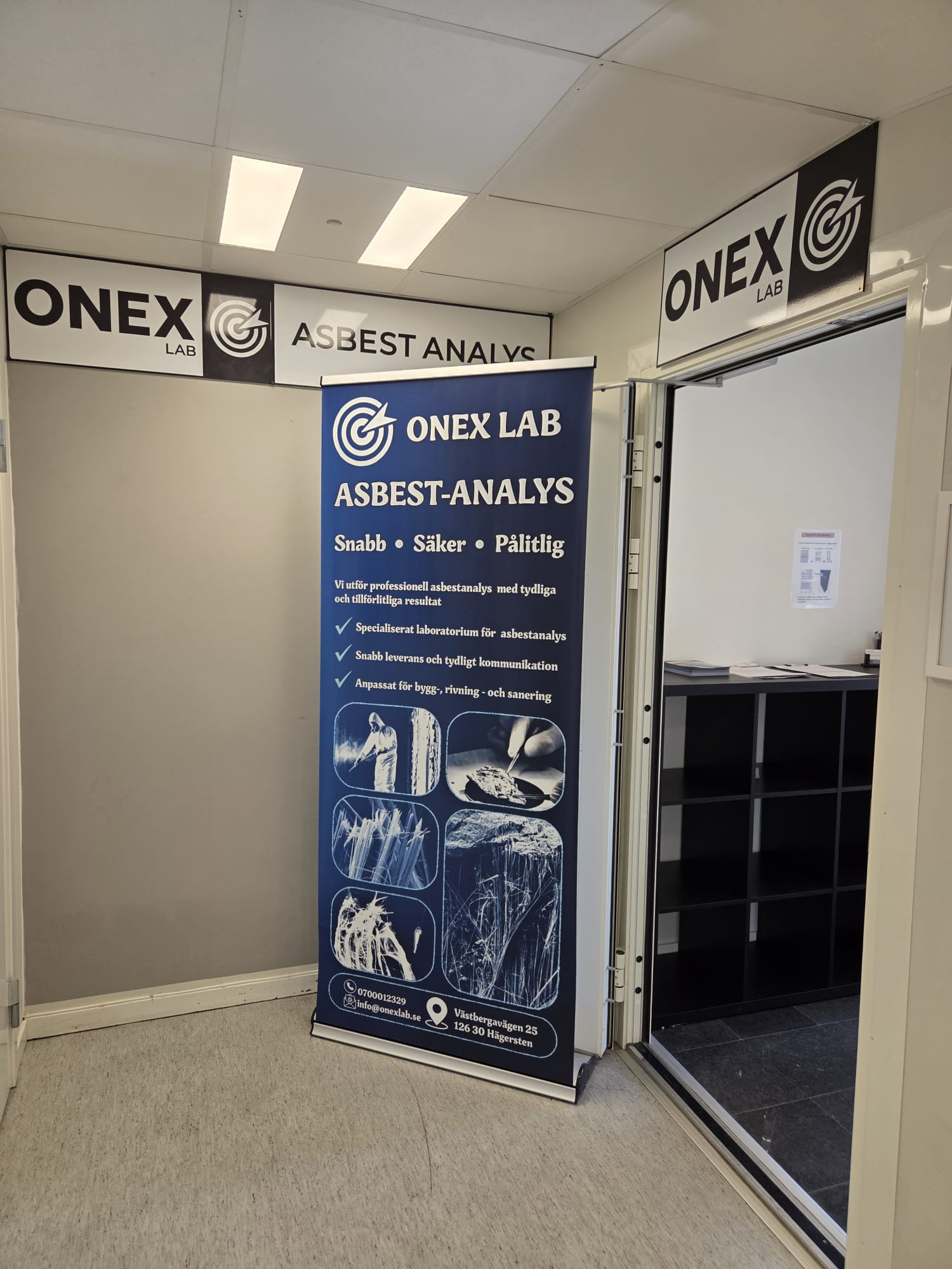 Entrén till ONEX Labs laboratorium i Hägersten