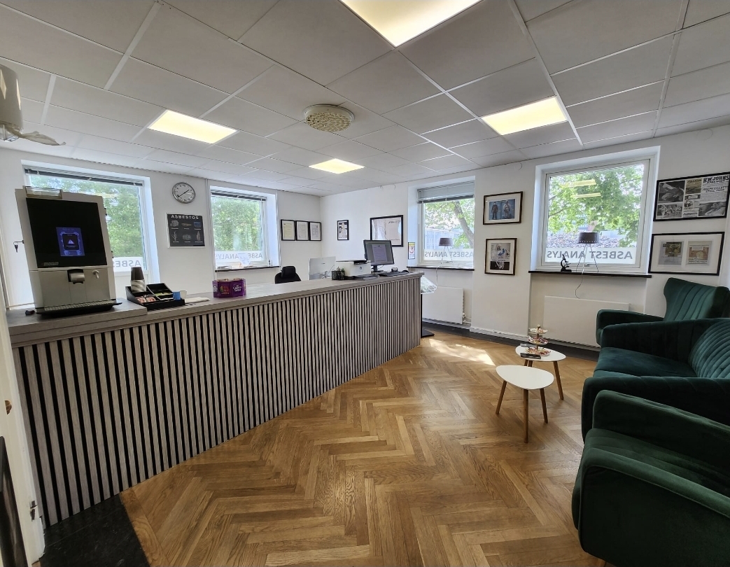 Receptionen där prover lämnas in
